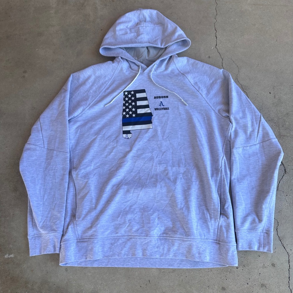 Lululemon City Sweat Hoodie Women XL Grey Excellent Auburn Volleyball Graphic